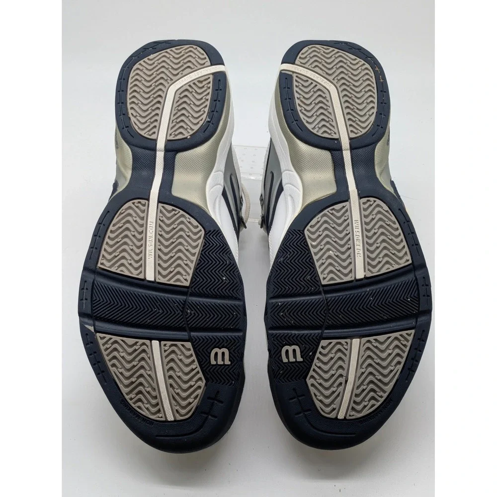 Wilson Pro Staff 1000 Tennis Shoes White Navy Leather Men's Size 14 Athletic